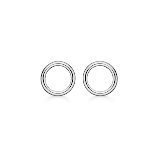 Støvring Design sterling sølv ørestikker, cirkel med blank overflade, model 10239092